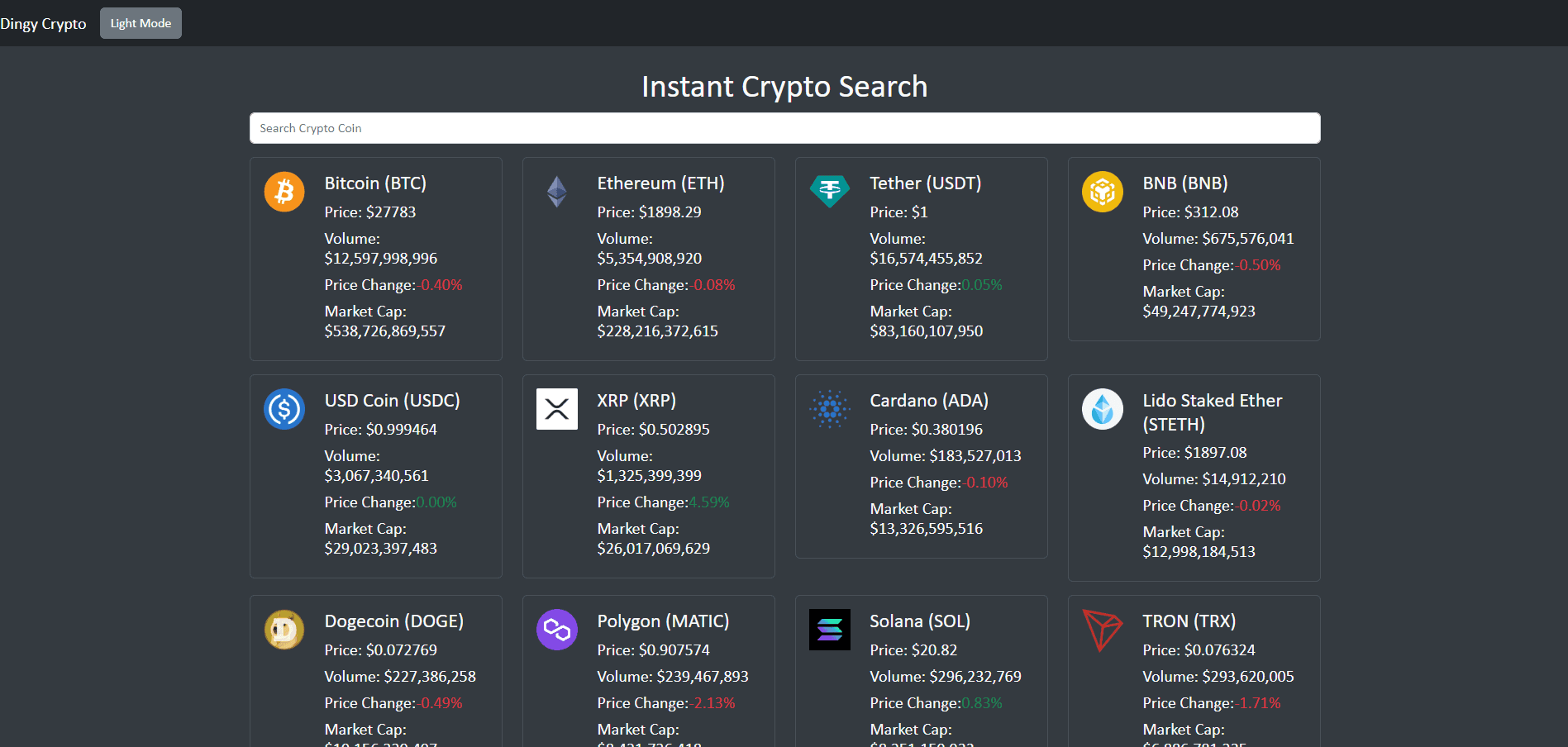 Crypto Tracker